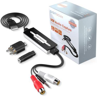 Imagem de Placa de captura de áudio USB para fitas cassete de vinil para conversor digital de MP3, suporta Mac e Windows 10/8.1/8/7/Vista/XP