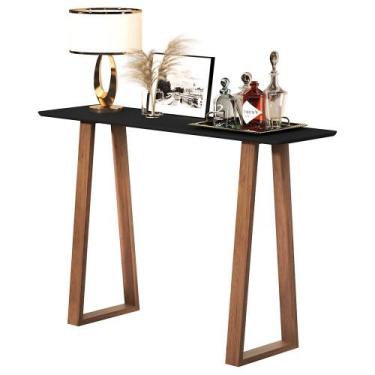 Imagem de Aparador Imperial Pés de Madeira  Móveis Preto Decor - Ofertamo