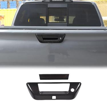 Imagem de Capa de maçaneta de porta traseira de carro adequada para Nissan Titan 2016-2023, ABS tampa de acabamento de maçaneta traseira externa da maçaneta da porta traseira protetora protetora de carcaça, 2