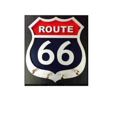 Imagem de Porta Chaves Madeira Mdf Não Esqueça As Chaves Route 66 - Casa Nobre