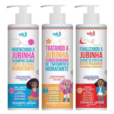 Imagem de Kit Jubinha Widi Care Shampoo + Condicionador + Creme Pesadinho Hipoal