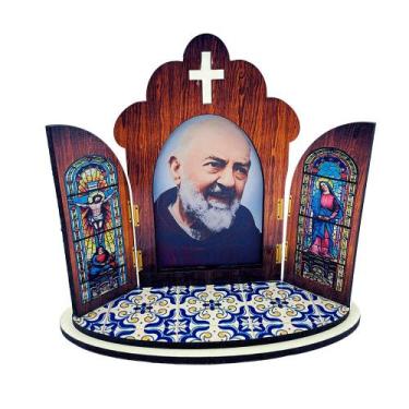 Imagem de Capela Capelinha Portuguesa Santo Padre Pio MDF - FORNECEDOR 15