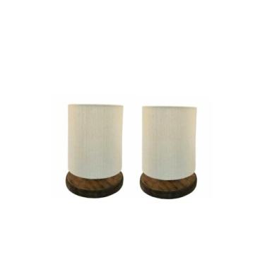 Imagem de Kit 2 Abajur Luminária de mesa leitura Minimalista Quarto Sala Escritó