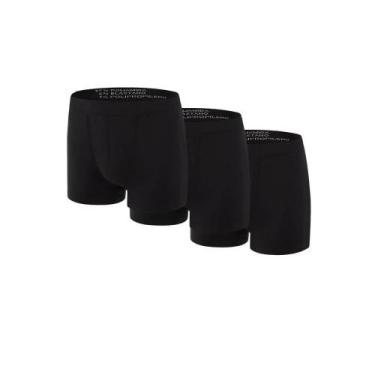 Imagem de Kit com 3 Cueca Boxer Trifil CE4620/4620 - Pretas, Preto, M