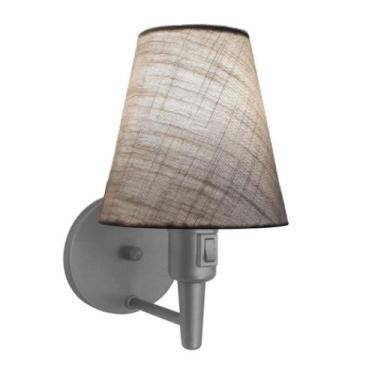 Imagem de Arandela Cone Md-2013 Cinza C/ Inter Liga e Desl Cúpula em Tecido Cinz