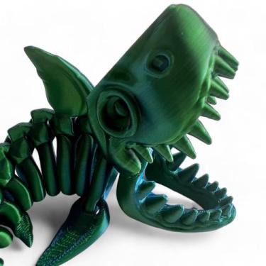 Imagem de TUBARÃO ESQUELETO Articulado Brinquedo Baby Shark Fidget Toy Sensorial