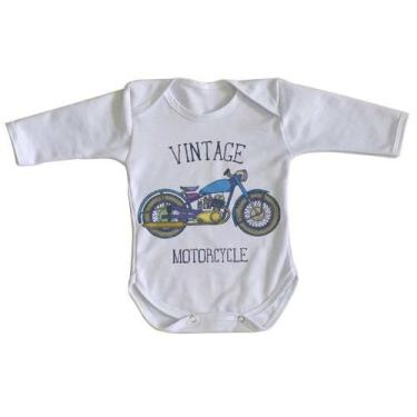Imagem de body nenê criança roupa bebê manga longa Moto Vintage - Empório Dutra,
