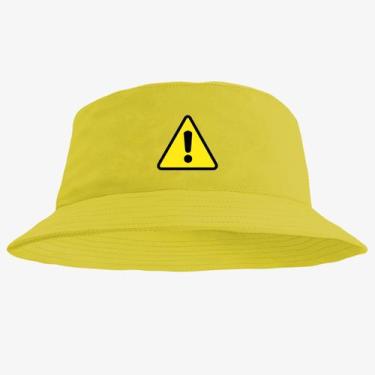 Imagem de Chapéu Bucket Hat Estampado Aviso - MP Moda Masculina, Único, Amarelo