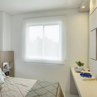 Imagem de Persiana Rolo (2,50Larg. x 2,25Alt.) Tecido Tela Solar Screen Branco -