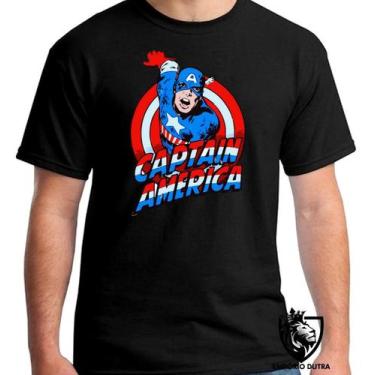 Imagem de Camiseta capitão america quadrinhos Blusa criança infantil juvenil adu
