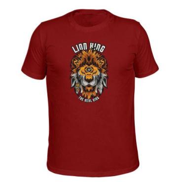 Imagem de Camiseta Plus Size T-Shirt Malha 30.1 Lion King - Surprass, Bordô, G4