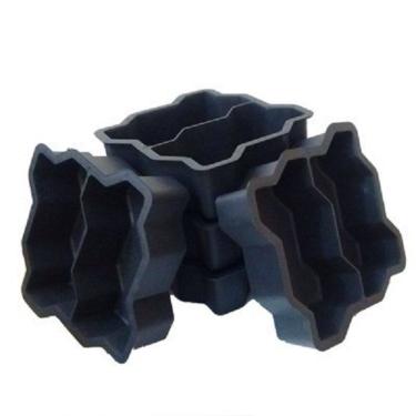 Imagem de Forma Piso Intertravado 16 Faces 24x10x6cm - Kit 10 Peças