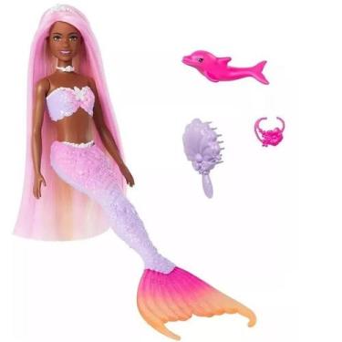 Imagem de Barbie Fantasy Sereias Cores Magicas Negra HRP96 - Mattel