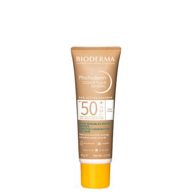 Imagem de Bioderma Photoderm Cover Touch Mineral FPS50+ Escuro - Protetor Solar Facial com Cor 40g