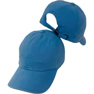 Imagem de Boné Azul Cobalto Liso Sem Estampa Uniforme Sarja Bordar Personalizar 