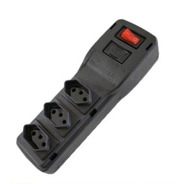 Imagem de Filtro de Linha Plug In 3 Tomadas Voltimetro Analógico com Fusível de 