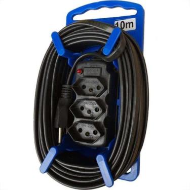 Imagem de Filtro Linha Plastico Asantos Com Fusivel 3Tomadas 2Polo+Terra 3M Com 