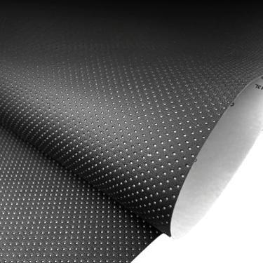 Imagem de Leather Repair Patch Remendo de reparo de couro de corte diy com perfurações respiráveis, remodelação de assento de carro, cinta de reparo de sapato de couro carteira de luva(Black,100x140cm/39x55")