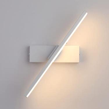 Imagem de 330°Rotativo LED Lâmpada De Parede Moderno Estilo Nórdico Longo Luzes De Parede Alumínio Interno Arandela Para Lâmpada De Cabeceira Sala De Estar Escadas(60cm, 12W,White, Natural White)