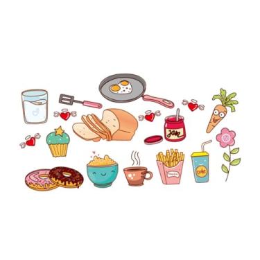 Imagem de XLWLLNJ Adesivos de parede de cozinha decalque, papel de parede de pvc, fundo moderno, arte de restaurante, murais, decoração de arte para sala de estar,