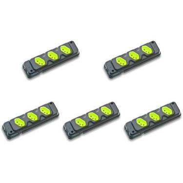 Imagem de Kit C/5 - Tomada Barra Fiolux   Tripla 20A 2 Polos+Terra ...