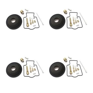 Imagem de Kit de reparo de carburador válvula de agulha junta de ar parafuso diafragma a vácuo para Kawasaki ZR250 B1 B2 Zephyr250 ZR Zephyr 250 1997-1998 (4 conjuntos)