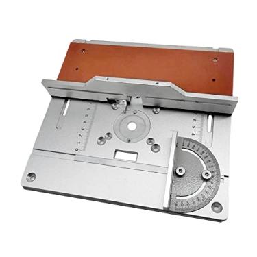 Imagem de Vislone Conjunto de 4 placas de inserção de mesa de roteador de liga de alumínio para fresagem de madeira, máquina de aparar, ferramenta auxiliar de gravação, bancos para marcenaria