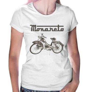 Imagem de Baby Look Ciclomotor Monareta - Foca na Moda, Branco, P