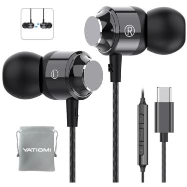 Imagem de Fones de ouvido USB C para Samsung Galaxy S24 S23Ultra FE S22, fones de ouvido USB C com fio com microfone estéreo tipo C, fones de ouvido intra-auriculares magnéticos tipo C para Galaxy A55 A16 A35