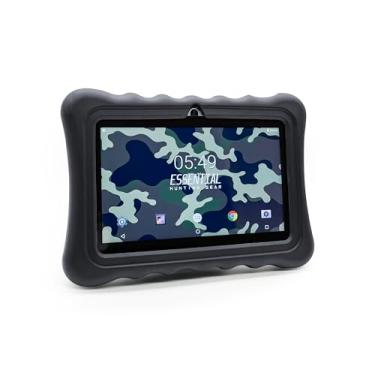 Imagem de Tablet de trilha ao ar livre com capa protetora, design robusto para caça e acampamento, preto