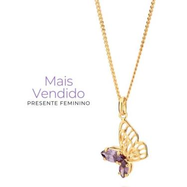 Imagem de Conjunto Presente Feminino Colar + Pingente + Embalagem Rommanel Banha