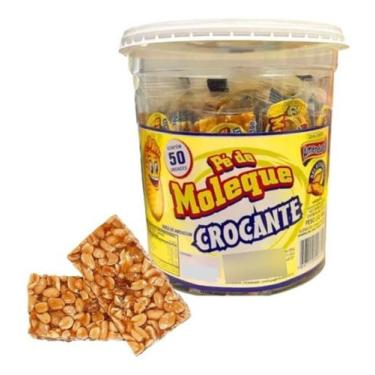 Imagem de Pé De Moleque Crocante Embalado Amendupã 50x16g 800g Pote