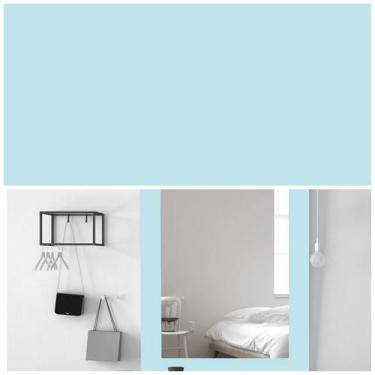 Imagem de Papel Adesivo Contact Azul Pastel Fosco Opaco Lavável 45 Cm X 5 Mts - 