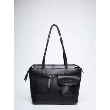Imagem de Bolsa Tote Tiracolo Média Preta - Courofino - BSI-5821 - PR