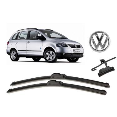 Imagem de Par de Palhetas para Limpador de Parabrisa Dianteiro Volkswagen Spacefox ano 2006 2007 2008 2009 2010 2011 2012