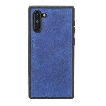 Imagem de Venito Capa de couro Lucca compatível com Samsung Galaxy Note 10 (6,3 polegadas) – extra segura com capa traseira acolchoada - azul escuro antigo
