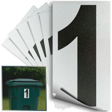 Imagem de iSYFIX Adesivos de vinil preto número 1 (um) – Pacote com 6 12,7 cm – Adesivo premium, fundo reflexivo, pré-espaçado para caixa de correio, placas, janela, porta, carro, caminhões, casa, negócios, endereço, interior e exterior