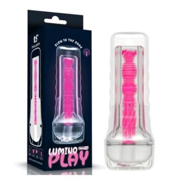 Imagem de Masturbador Lanterna Pink Glow Formato De Vagina Brilha no Escuro, Prazer Intenso, Realismo