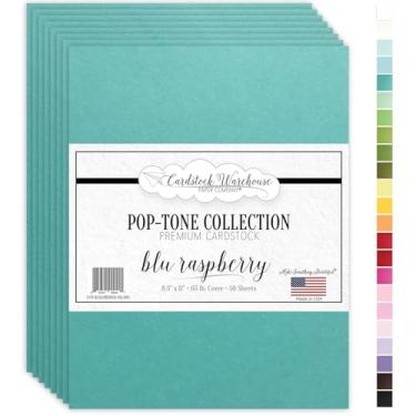 Imagem de Papel de cartolina azul petróleo e framboesa Blu - 21 x 28 cm, capa de 29,5 kg - 50 folhas de Cardstock Warehouse