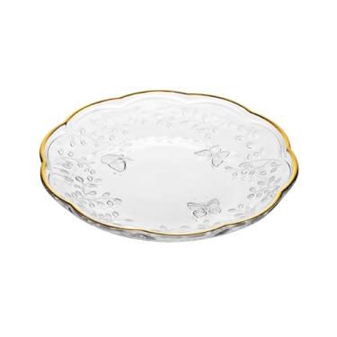 Imagem de LYOR - Prato para Sobremesa New Butterfly com Fio de Ouro 20cm Cristal Ecológico