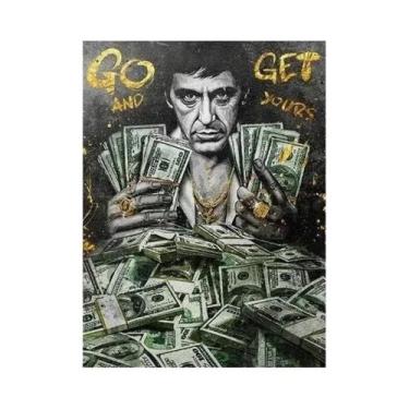 Imagem de Tony Montana Scarface Movie Poster Pintura Em Tela Arte De Parede Para