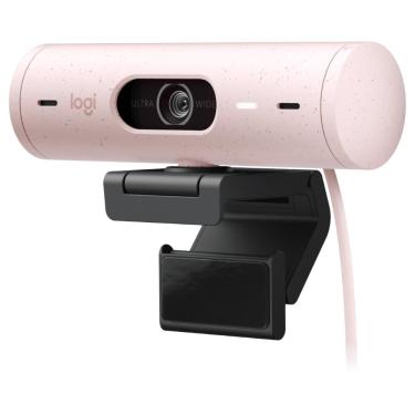 Imagem de Web Câmera Logitech Brio 500 - Video Chamada e Gravações FHD - Microfone Duplo - Rosa - 960-001418