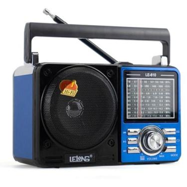 Imagem de Radio Retro LeLong Le-610 Antigo Am Fm Sw Usb Sd Tf, Azul