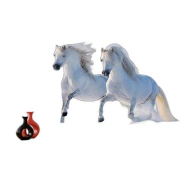 Imagem de Papel De Parede Animais Casal Cavalos Fazenda 3,5M Anm327 - Você Decor