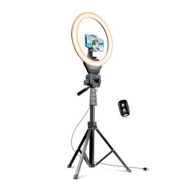 Imagem de Luz Led Circular Selfie 12" com Suporte de Tripé até 62'' para Gravação de Vídeo e Transmissões ao Vivo Ideal para Criadores de Conteúdo