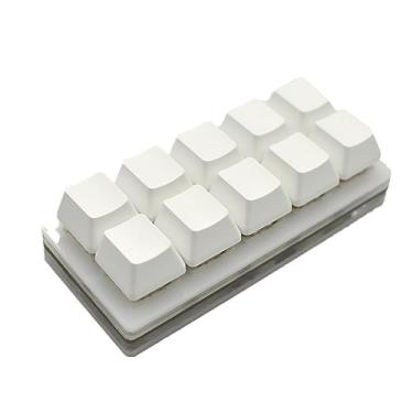Imagem de Teclado programável branco de 10 teclas com cabo macro para laptop