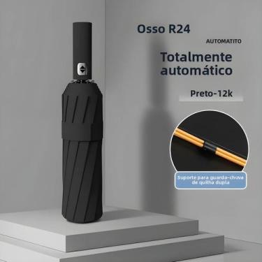 Imagem de Guarda-chuva Dobrável Esqueleto Durável De 24 Polegadas Com Proteção U