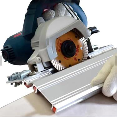 Imagem de Base de Corte 45 Graus para Serra Mármore Adaptador Meia Esquadria Makita Porcelanato e Piso Cerâmico