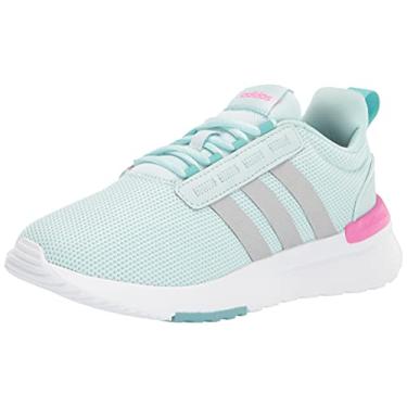 Imagem de adidas Tênis infantil unissex Racer TR21, Halo Mint/Prata Metálico/Rosa Gritante, 16