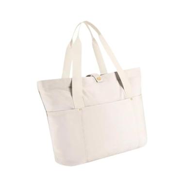 Imagem de UxicRuya Bolsa de bolsa impermeável grande 6 bolsos de 6 bolsos dobráveis ​​para laptop casual saco de laptop para viagens de férias de negócios de praia de, Bege